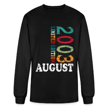 august 2003 Anniversary august 2003 august - Men's Long Sleeve T-Shirt - black - Front