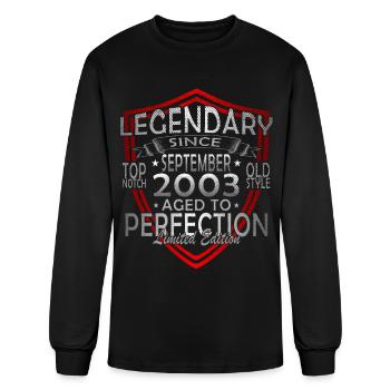 september 2003 Anniversary september 2003 septembe - Men's Long Sleeve T-Shirt - black - Front
