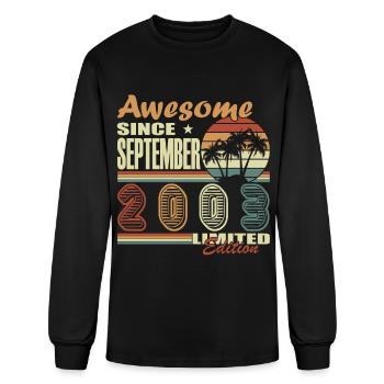 september 2003 Anniversary september 2003 septembe - Men's Long Sleeve T-Shirt - black - Front