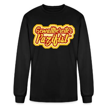 Pacifism Joke - Men's Long Sleeve T-Shirt - black - Front