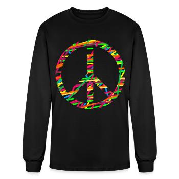Peace Symbol Of Pacifism World Peace - Men's Long Sleeve T-Shirt - black - Front