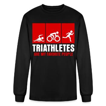 Triathlon Saying Triathletes Triathlete - Men's Long Sleeve T-Shirt - black - Front