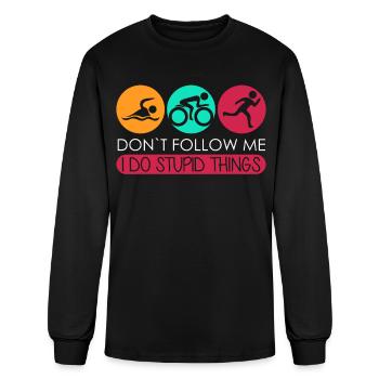 Triathlon Funny Triathlete Triathlete - Men's Long Sleeve T-Shirt - black - Front