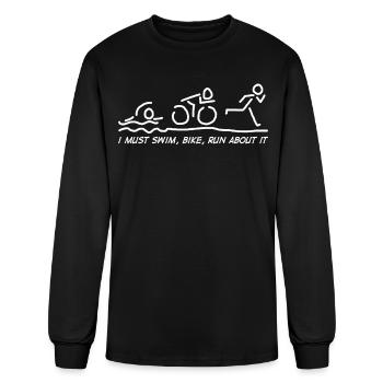 Triathlete Triathlete Triathlon - Men's Long Sleeve T-Shirt - black - Front