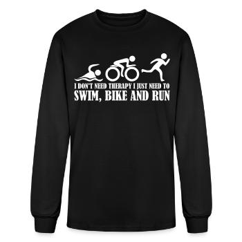Triathlon Triathlete Funny Triathlete - Men's Long Sleeve T-Shirt - black - Front