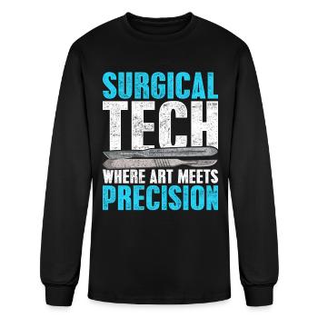 Surgical Tech Where Art Meets Precision - Men's Long Sleeve T-Shirt - black - Front