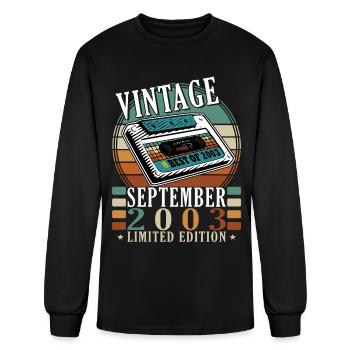 september 2003 Anniversary september 2003 septembe - Men's Long Sleeve T-Shirt - black - Front