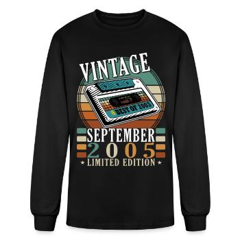 september 2005 Anniversary september 2005 septembe - Men's Long Sleeve T-Shirt - black - Front