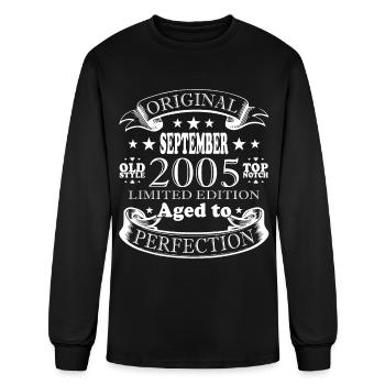 september 2005 Anniversary september 2005 septembe - Men's Long Sleeve T-Shirt - black - Front