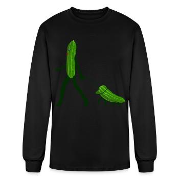 Cucumber Cucumber With Dog Dogs - Men's Long Sleeve T-Shirt - black - Front