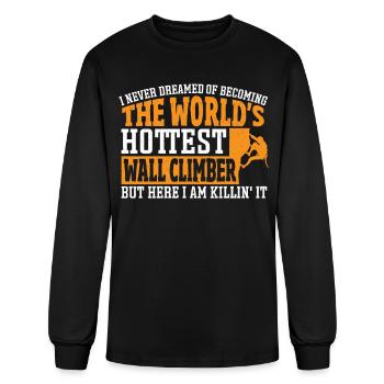 Wall Climbing The World's Hottest Wall Climber - Men's Long Sleeve T-Shirt - black - Front