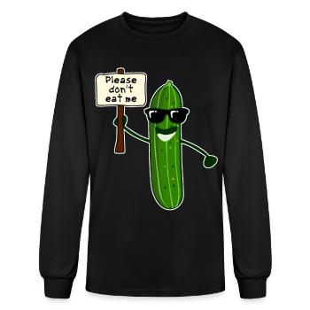 Cucumber With Sunglasses Cucumbers - Men's Long Sleeve T-Shirt - black - Front