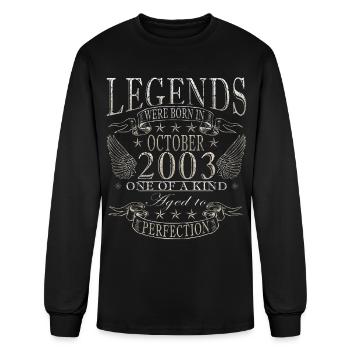 october 2003 Anniversary october 2003 october - Men's Long Sleeve T-Shirt - black - Front