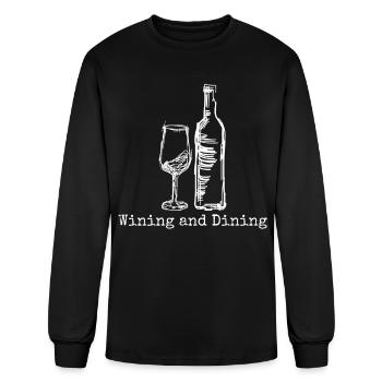Vino Wine Wine Drinker - Men's Long Sleeve T-Shirt - black - Front