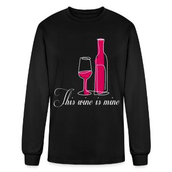 Wine Wine Drinker Party - Men's Long Sleeve T-Shirt - black - Front