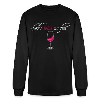Wine Red Wine - Men's Long Sleeve T-Shirt - black - Front