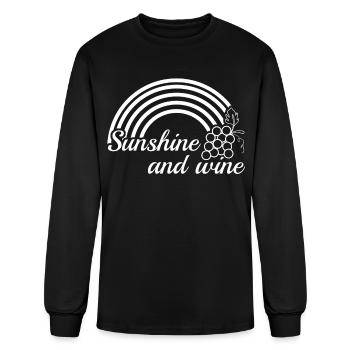 Grapes Of Wine Wine Drinkers - Men's Long Sleeve T-Shirt - black - Front