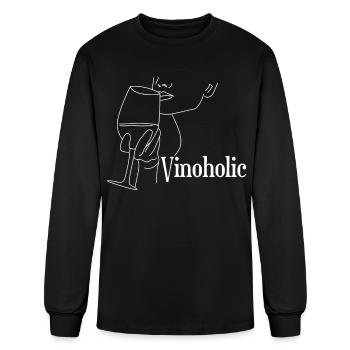 Vino Wine Drinker Wine - Men's Long Sleeve T-Shirt - black - Front