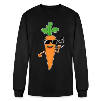 Carrots singing Carrot - Men's Long Sleeve T-Shirt - black - Front