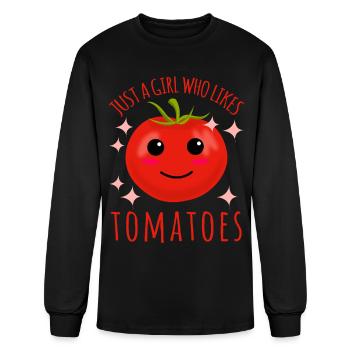 Tomato Girl Tomatoes - Men's Long Sleeve T-Shirt - black - Front