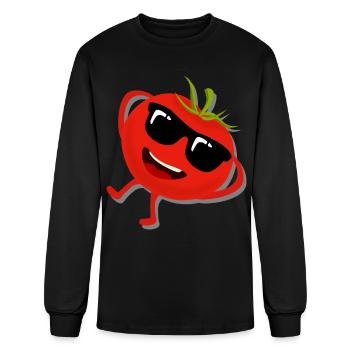 Tomato with Sunglasses Tomatoes - Men's Long Sleeve T-Shirt - black - Front