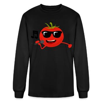 Tomato Singing Tomatoes - Men's Long Sleeve T-Shirt - black - Front