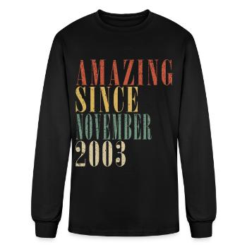 november 2003 Anniversary november 2003 november - Men's Long Sleeve T-Shirt - black - Front
