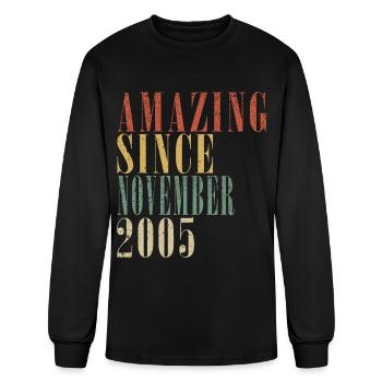 november 2005 Anniversary november 2005 november - Men's Long Sleeve T-Shirt - black - Front
