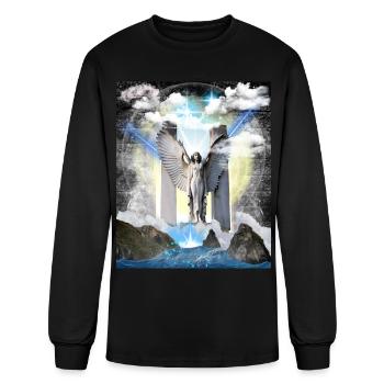 Celestial Gateway - Angelic Serenity - Men's Long Sleeve T-Shirt - black - Front