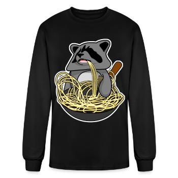 Wok Pan Raccoon - Men's Long Sleeve T-Shirt - black - Front