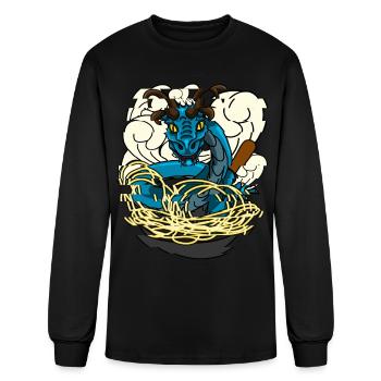 Wok Pan Dragon - Men's Long Sleeve T-Shirt - black - Front