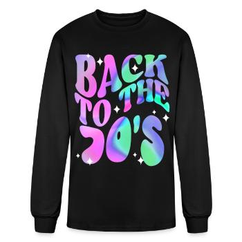 Seventies 70s 70s Typical Saying Gift - Men's Long Sleeve T-Shirt - black - Front