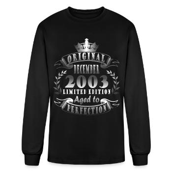 December 2003 Anniversary December 2003 December - Men's Long Sleeve T-Shirt - black - Front