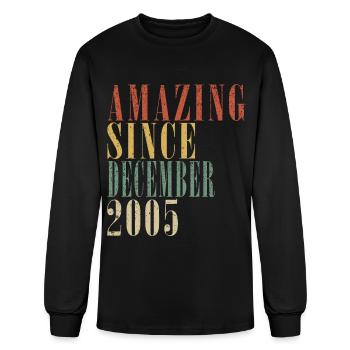 December 2005 Anniversary December 2005 December - Men's Long Sleeve T-Shirt - black - Front