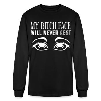 Resting Bitchface - Men's Long Sleeve T-Shirt - black - Front