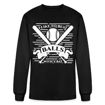 Baseball Bats and Baseball - Men's Long Sleeve T-Shirt - black - Front