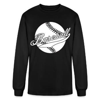 Baseball Bat Baseball Player - Men's Long Sleeve T-Shirt - black - Front