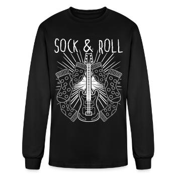 Winter Socks Music Sock Wool Socks - Men's Long Sleeve T-Shirt - black - Front
