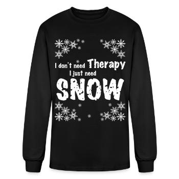 Snowflakes Snow Snowflake - Men's Long Sleeve T-Shirt - black - Front