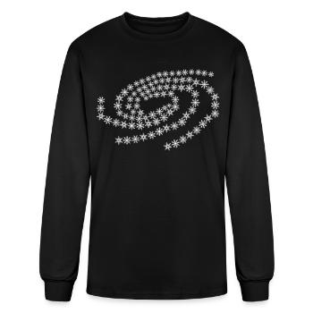 Snow Snowflakes Galaxy Winter Snowflake - Men's Long Sleeve T-Shirt - black - Front