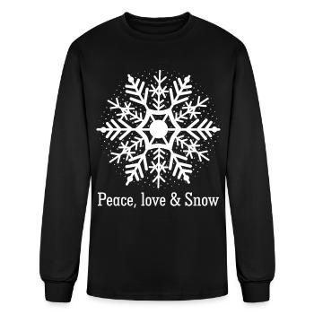 Snowflake Snowflakes Snow - Men's Long Sleeve T-Shirt - black - Front