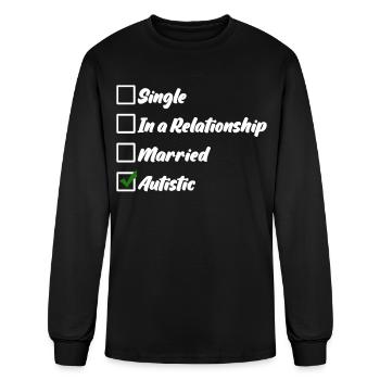 Autist Joke Autism Autistic - Men's Long Sleeve T-Shirt - black - Front