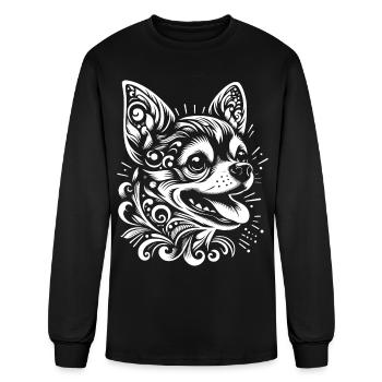 Tribal Chihuahua Core - Men's Long Sleeve T-Shirt - black - Front