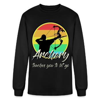 Archery Bow Shooting - Men's Long Sleeve T-Shirt - black - Front