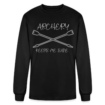 Bow Shooting Joke Archery - Men's Long Sleeve T-Shirt - black - Front