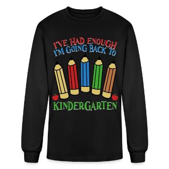 Nursery School Playschool Kindergarten - Men's Long Sleeve T-Shirt - black - Front