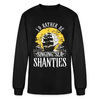 Sailors Sea Shanty - Men's Long Sleeve T-Shirt - black - Front