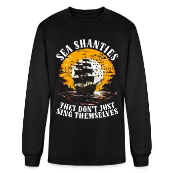 Sailors Sea Shanty - Men's Long Sleeve T-Shirt - black - Front
