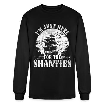 Sea Shanty I'm Just Here For The Shanties - Men's Long Sleeve T-Shirt - black - Front