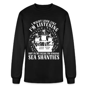 Sea Shanty Singing - Men's Long Sleeve T-Shirt - black - Front